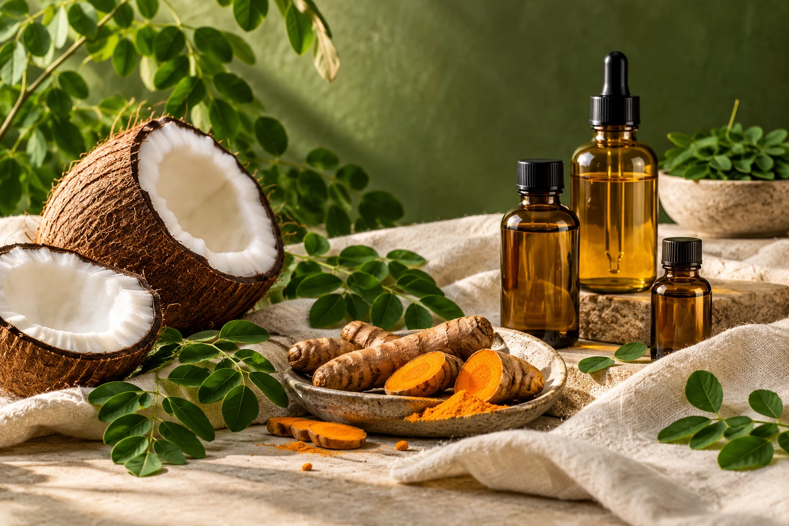 Illustrative Natural wellness still life